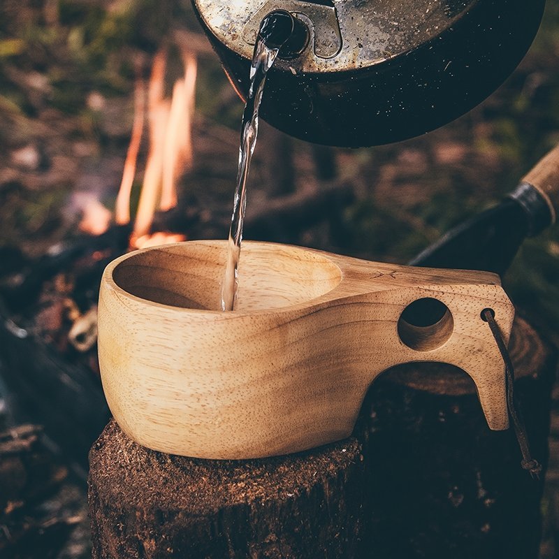 Ancest Bushcraft hölzerne Kaffeetasse - Firemaplegear.de