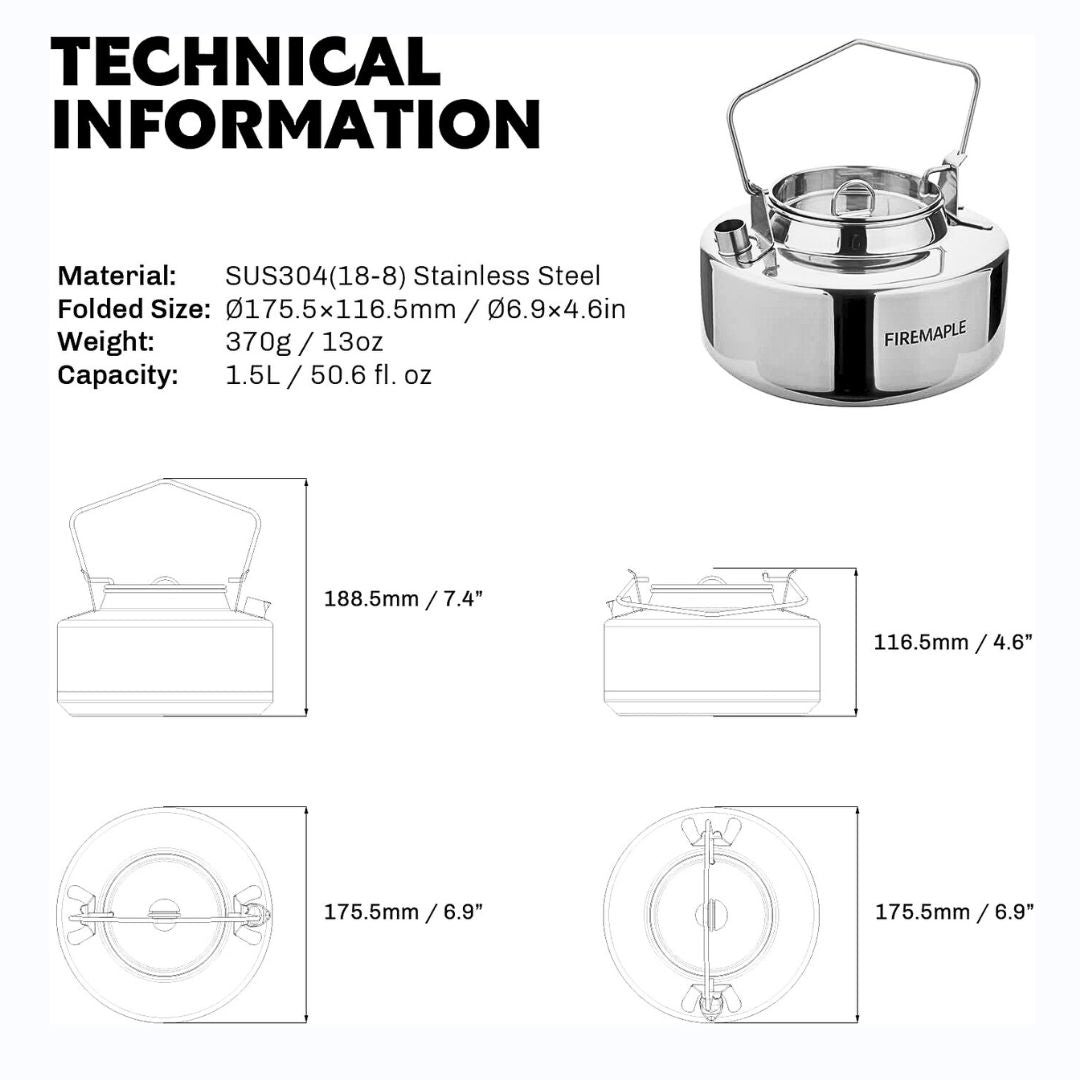 Antarcti Stainless Steel Coffee Kettle - Firemaplegear.de