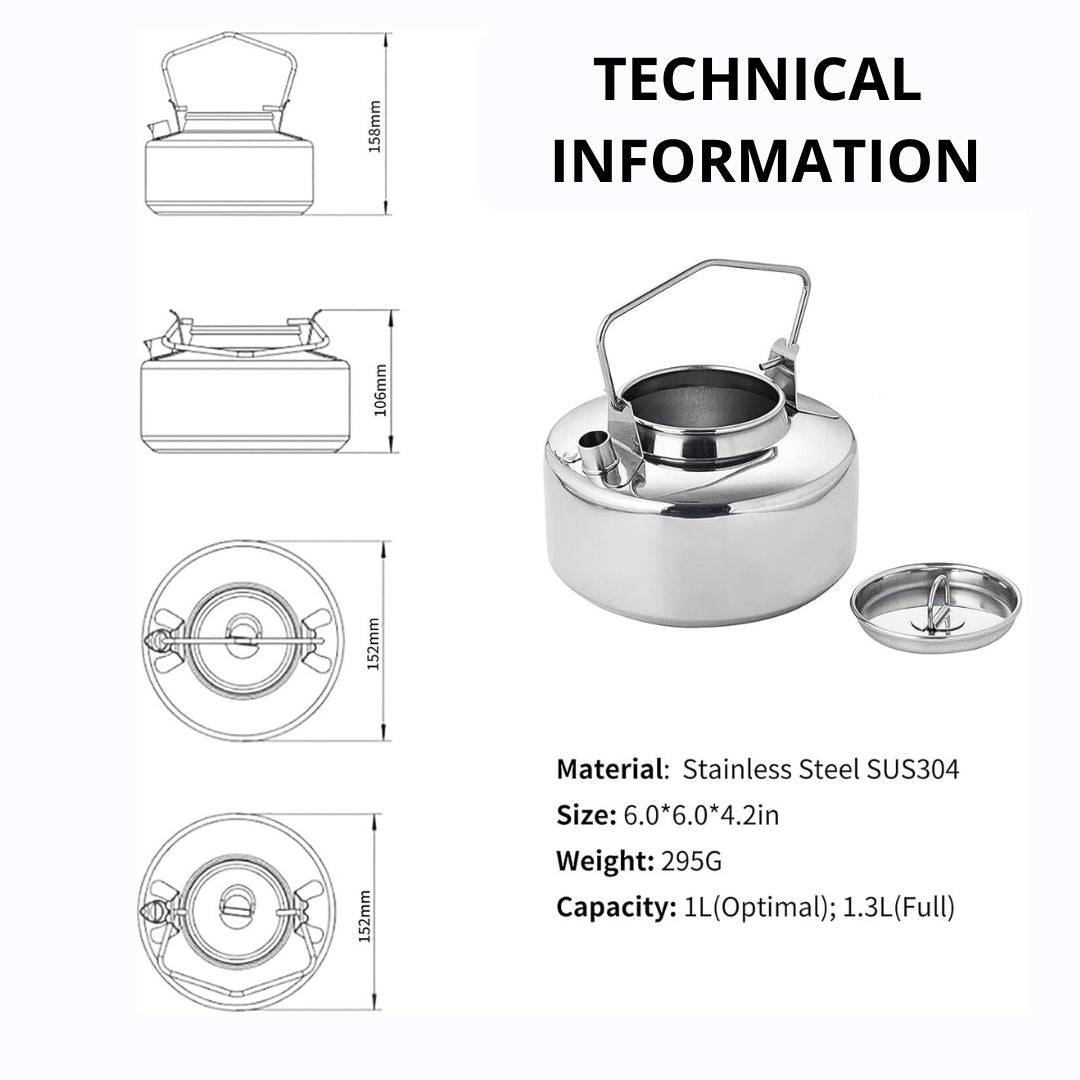 Antarcti Stainless Steel Coffee Kettle - Firemaplegear.de
