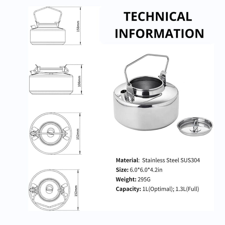 Antarcti Stainless Steel Coffee Kettle - Firemaplegear.de