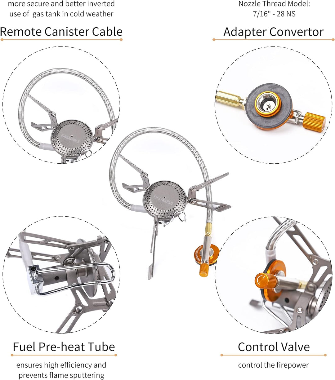 Blade 2 Titanium Backpacking Stove mit Vorwärmrohr |4.76 oz, 2.8KW - Firemaplegear.de