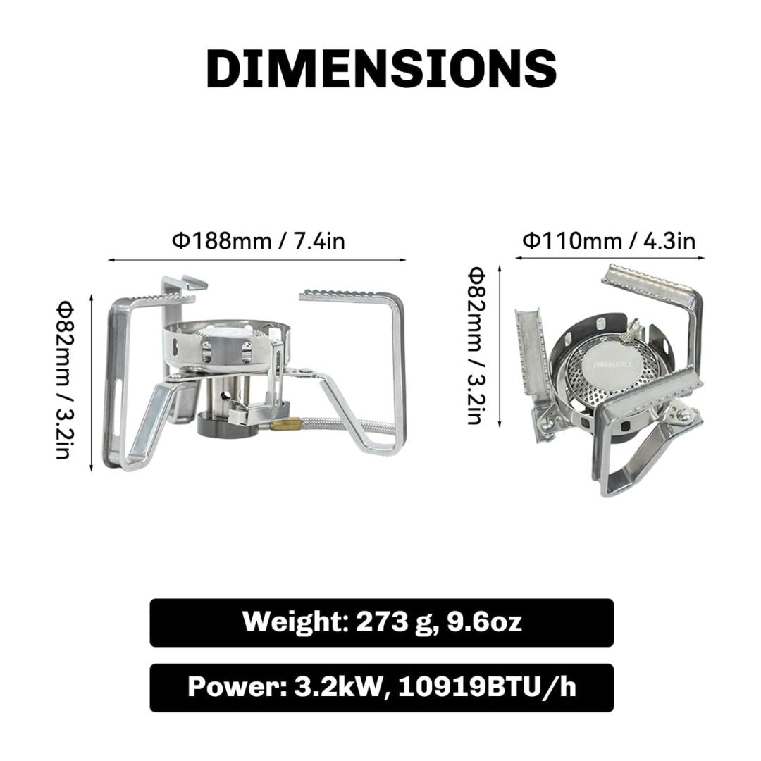 FMS - 125 PRO Stove with Electric Ignition | 9.6oz | 3240W - Firemaplegear.de