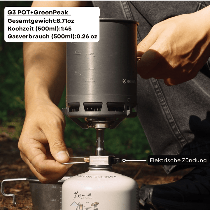 Petrel Ultralight Topf mit Wärmetauscher 600ml - Firemaplegear.de