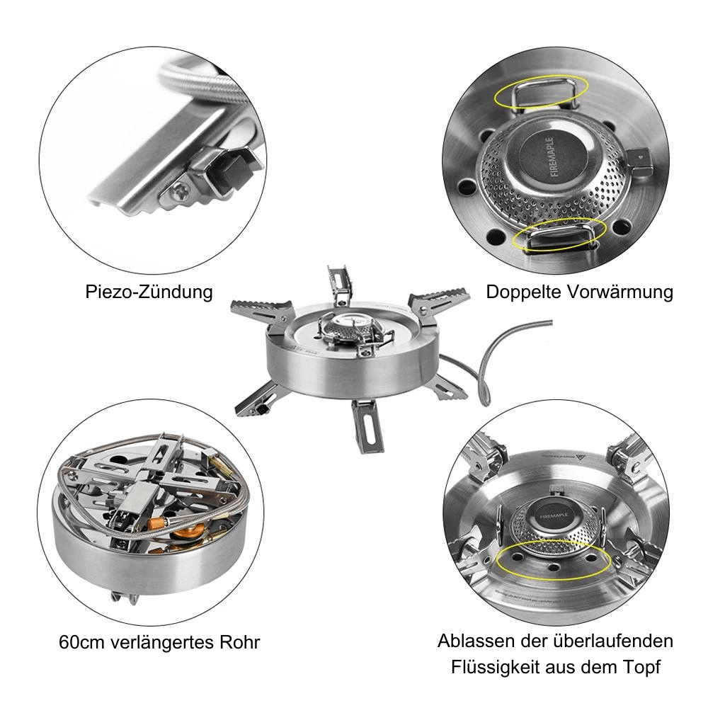 Saturn Gasherd mit Vorwärmrohr - Firemaplegear.de