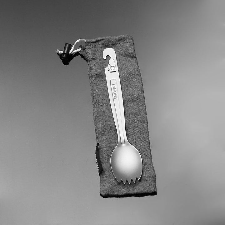 Woodpecker Three-in-one Titanium Spork - Fire Maple