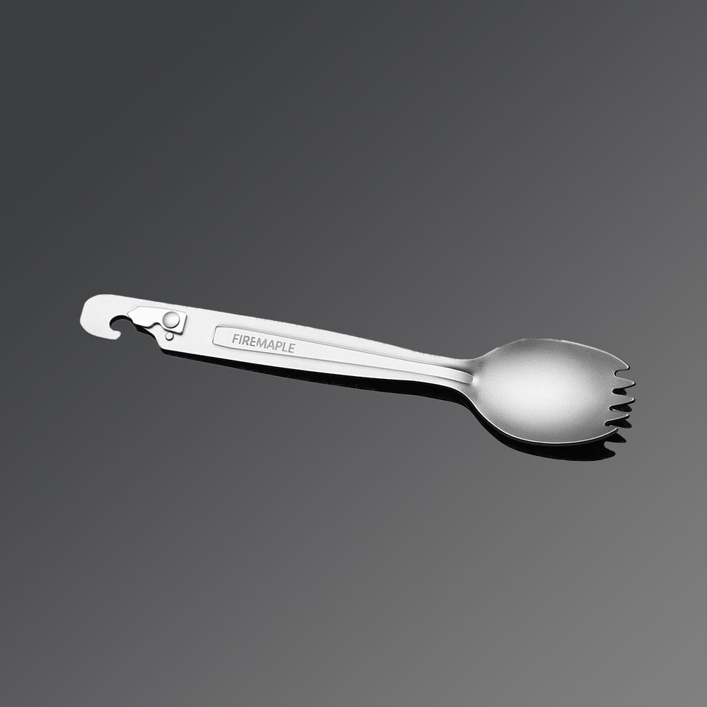 Woodpecker Three-in-one Titanium Spork - Fire Maple